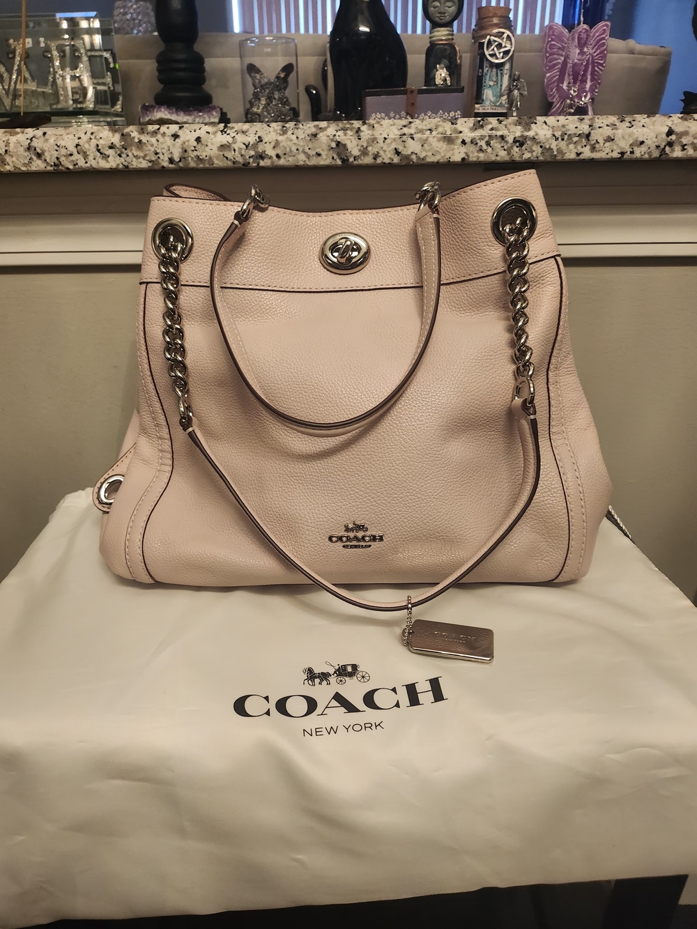 Coach Pebbled Leather Tote in Blush Pink w/silver Hardware *New W/o tags*